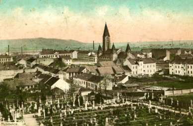 Kostel Nejsvětějšího srdce Páně - Historický snímek z roku 1910