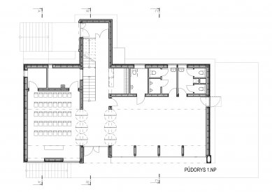 Environmentální centrum Krsy - Půdorys 1.np - foto: projectstudio8