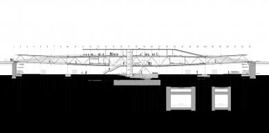 Přístaviště Twin City Liner - Podélný řez - foto: fasch&fuchs.architekten