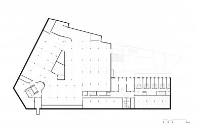 Novostavba Student House Holešovice - Půdorys 1PP