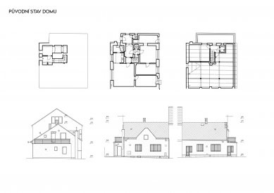 Rekonstrukce rodinného domu v Bohnicích - Výkresy původního stavu - foto: Archport