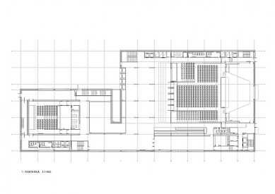 Kongresový a výstavní palác Mérida - Půdorys 1PP - foto: © Nieto Sobejano Arquitectos