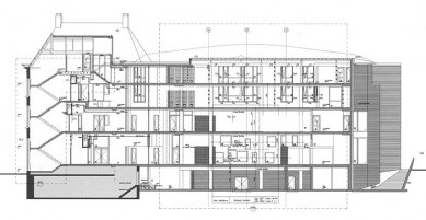 Rekonstrukce a rozšíření radnice - Řez - foto: © EMBT Arquitects Associats