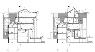 Rekonstrukce a rozšíření radnice - Řezy - foto: © EMBT Arquitects Associats
